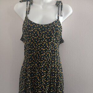 Wild Fable Black Lemon Printed Mini Dress. Small